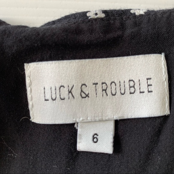 Luck & Trouble Mini Floral Dress with Tie Up Straps Size 6 - Picture 6 of 7